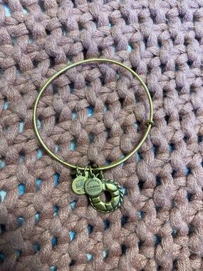 Alex and Ani Gold Tone Donut Charm Expandable Bracelet